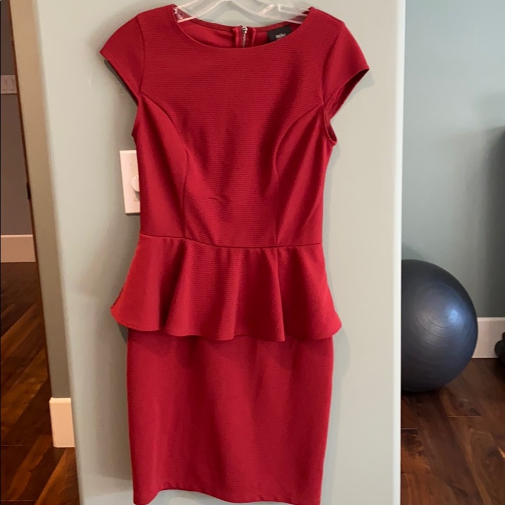 Darling Mossimo peplum dress red crimson color. XS